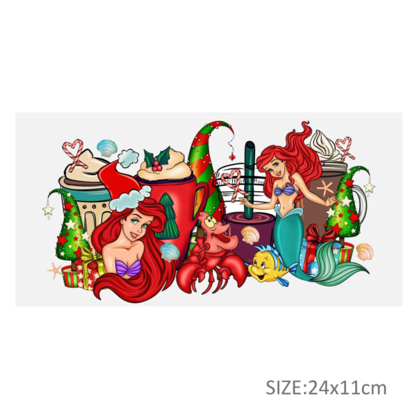 Disney Princess 16oz DTF Sticker Cup Cool Personalize UV Wrap Transfer Sticker Custom Label DIY Logo Waterproof - Image 6