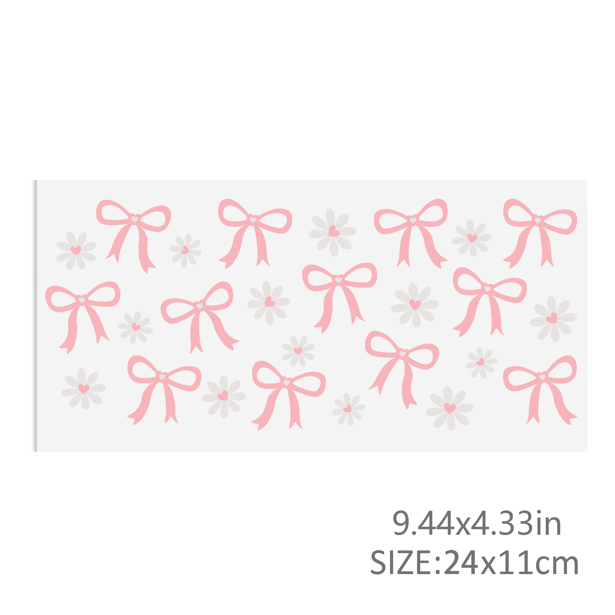 Bowknot Waterproof Stickers UV DTF Sticker For 16oz Cups Transfer Sticker Custom Labels DIY Logo Waterproof