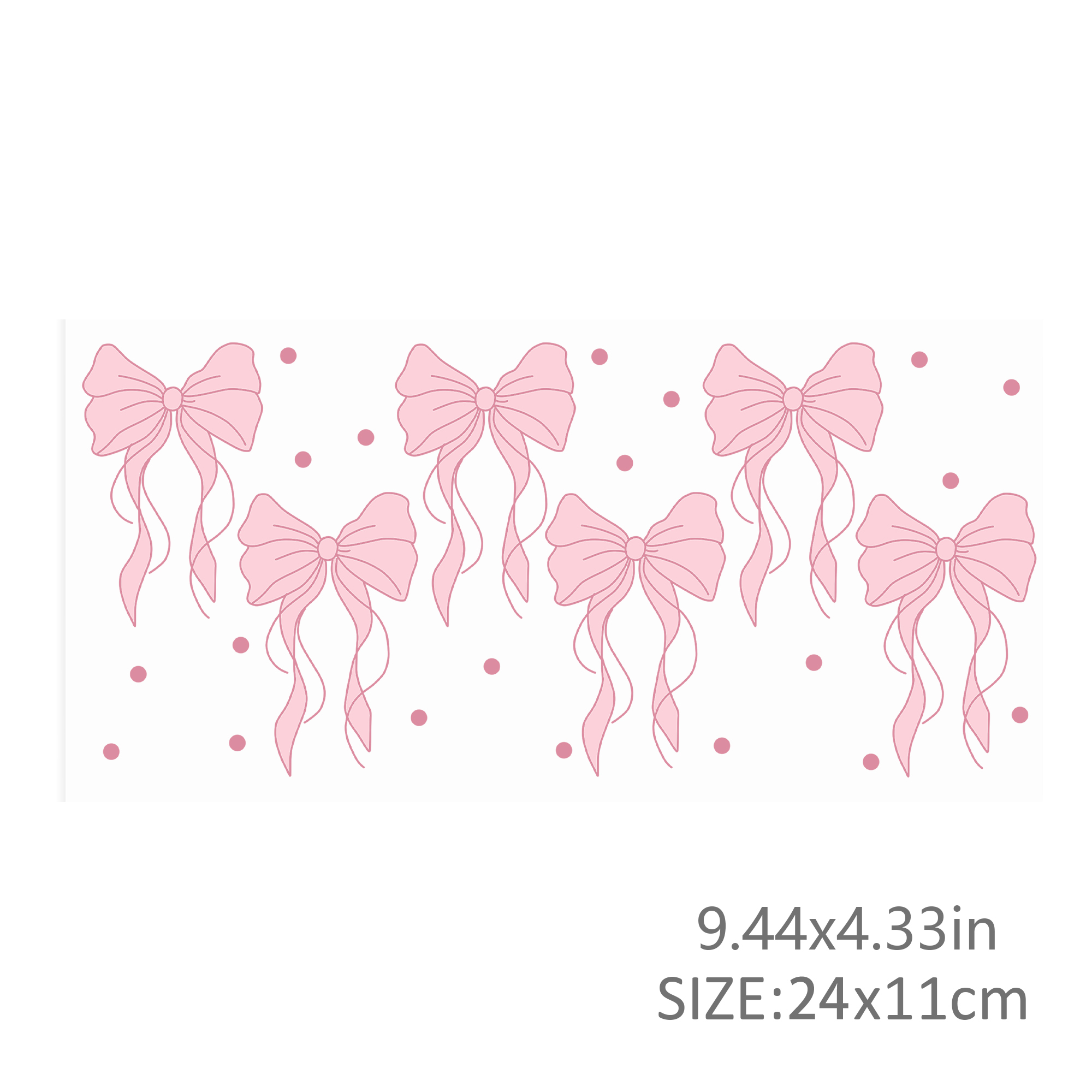 Bowknot Waterproof Stickers UV DTF Sticker For 16oz Cups Transfer Sticker Custom Labels DIY Logo Waterproof - Image 2