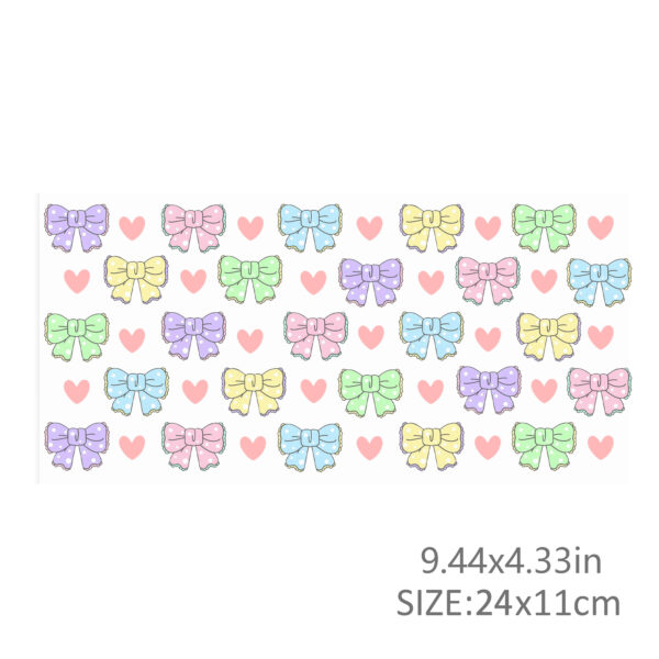Bowknot Waterproof Stickers UV DTF Sticker For 16oz Cups Transfer Sticker Custom Labels DIY Logo Waterproof - Image 4