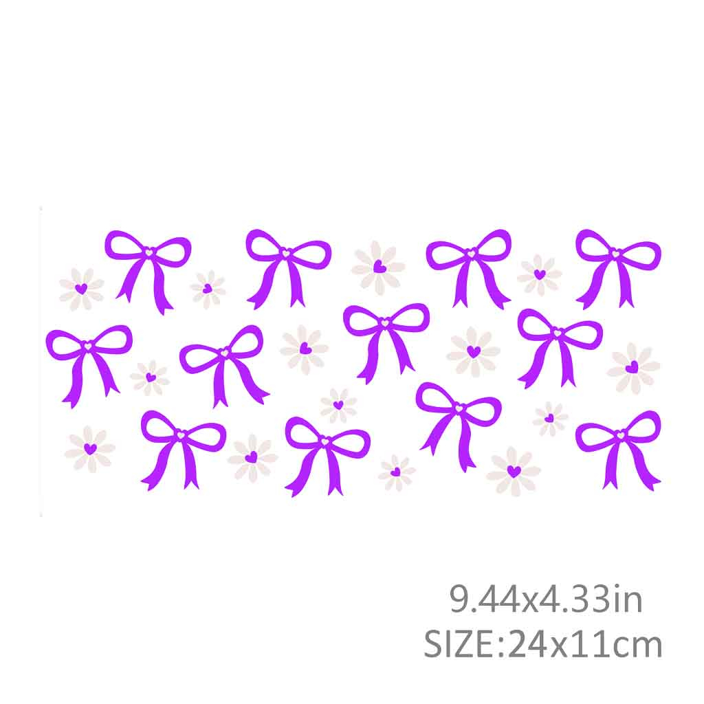 Bowknot Waterproof Stickers UV DTF Sticker For 16oz Cups Transfer Sticker Custom Labels DIY Logo Waterproof - Image 7