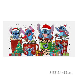 Disney Stitch DTF Sticker For Cups Cool Personalize UV Wrap Transfer Sticker Custom Labels DIY Logo Waterproof