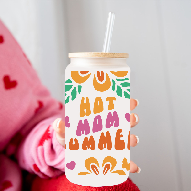 UV DTF Transfer Sticker Flower Theme For The 16oz Libbey Glasses Wraps Cup Can DIY Waterproof Easy To Use Custom Decals - Image 10