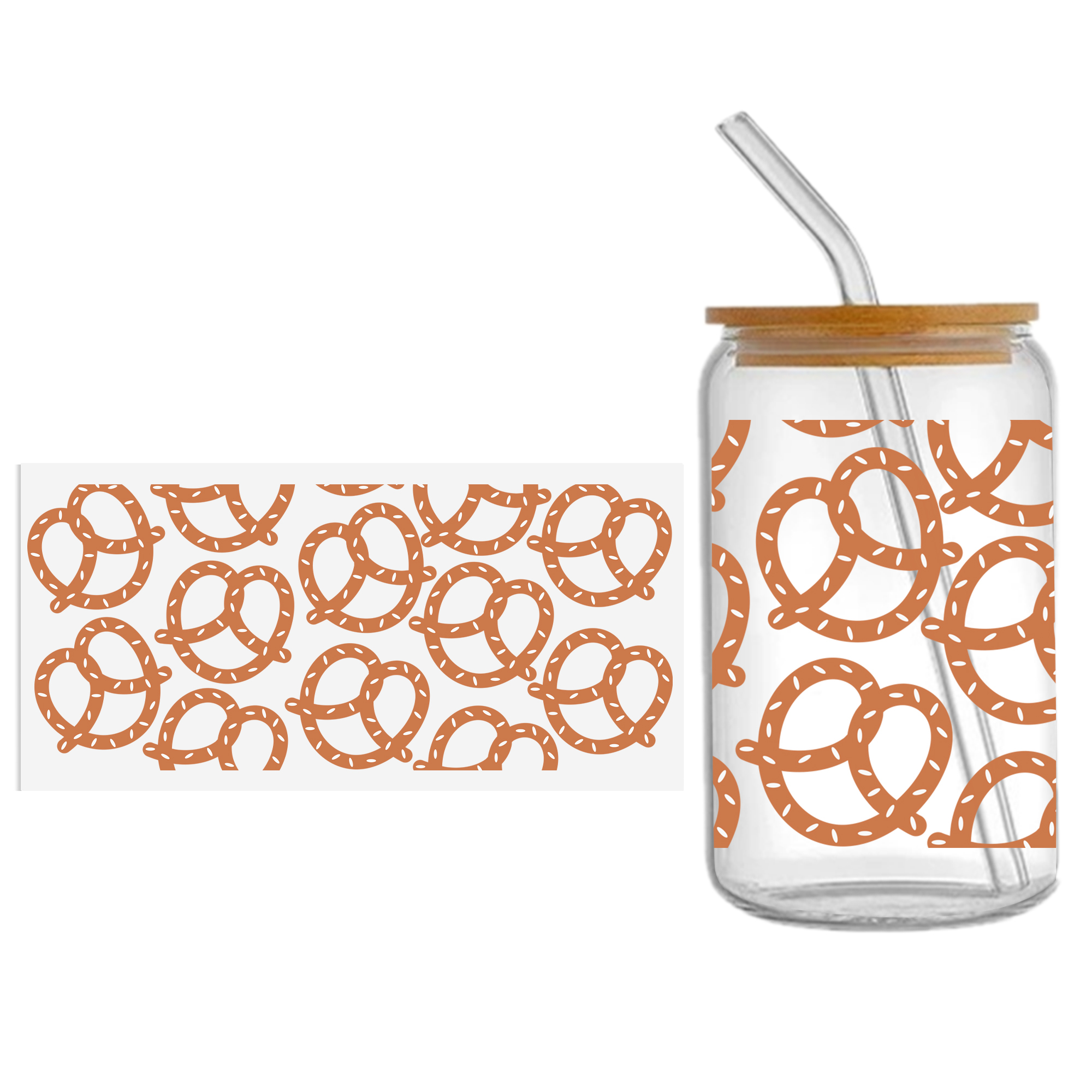 Personalize Daisy Donuts 16OZ UV DTF Glass Cup Can Wrap Transfers Stickers Drinks For DIY Glass Mug Logo Custom Labels Decals - Image 9