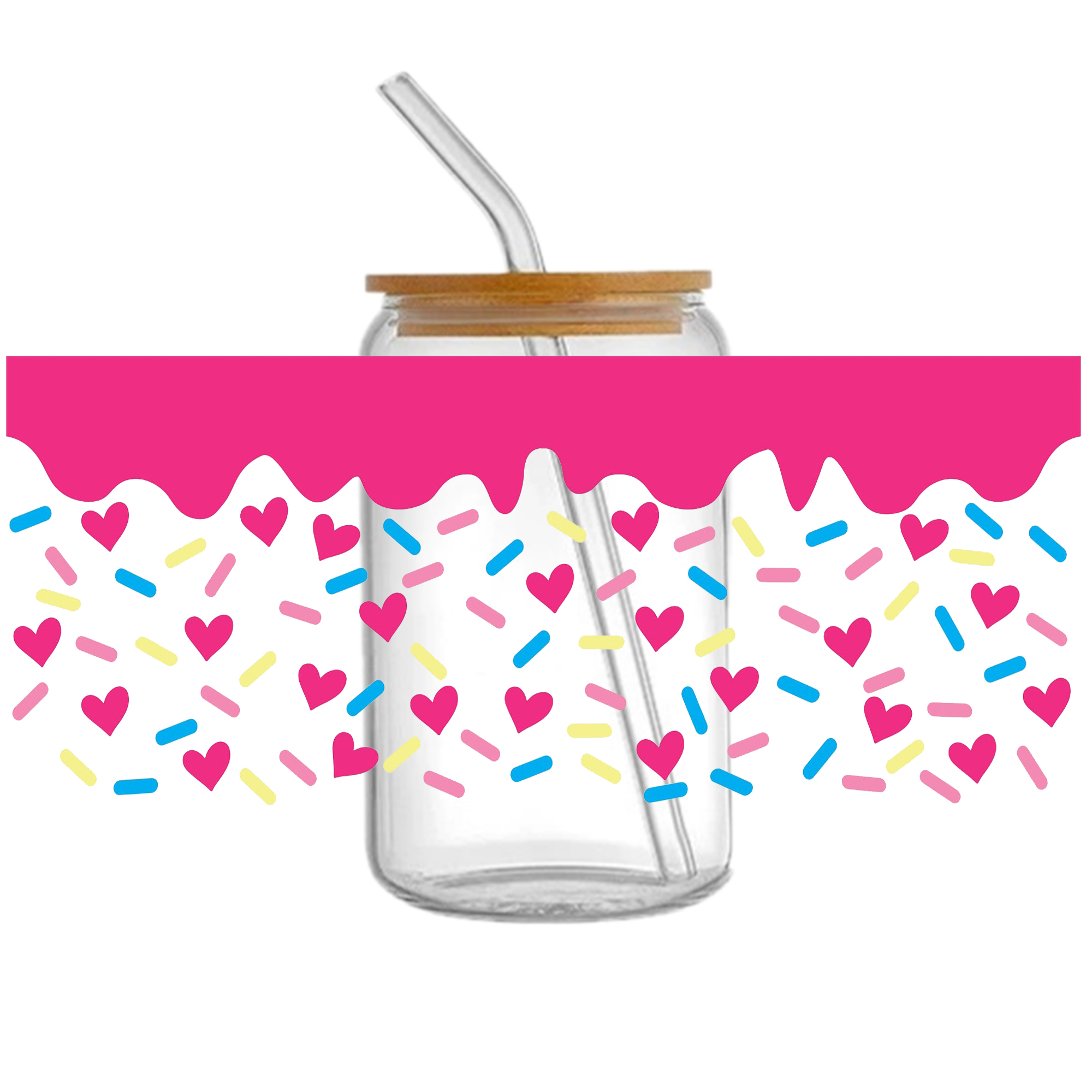 Personalize Daisy Donuts 16OZ UV DTF Glass Cup Can Wrap Transfers Stickers Drinks For DIY Glass Mug Logo Custom Labels Decals - Image 12