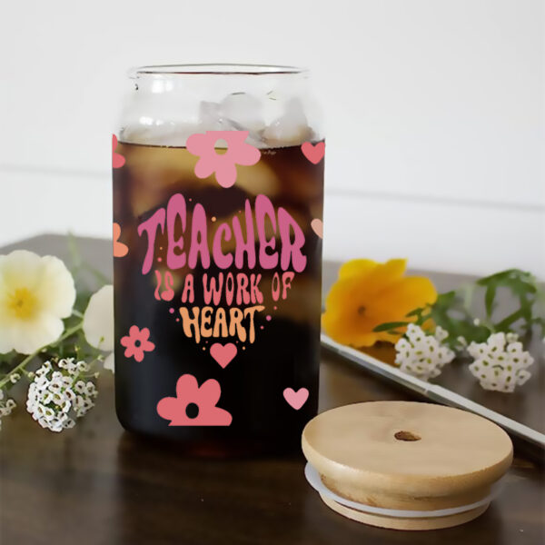 Teacher Back To Shool Theme UV DTF Transfer Sticker For The 16oz Libbey Glasses Wraps Cup Can DIY Waterproof - Image 10