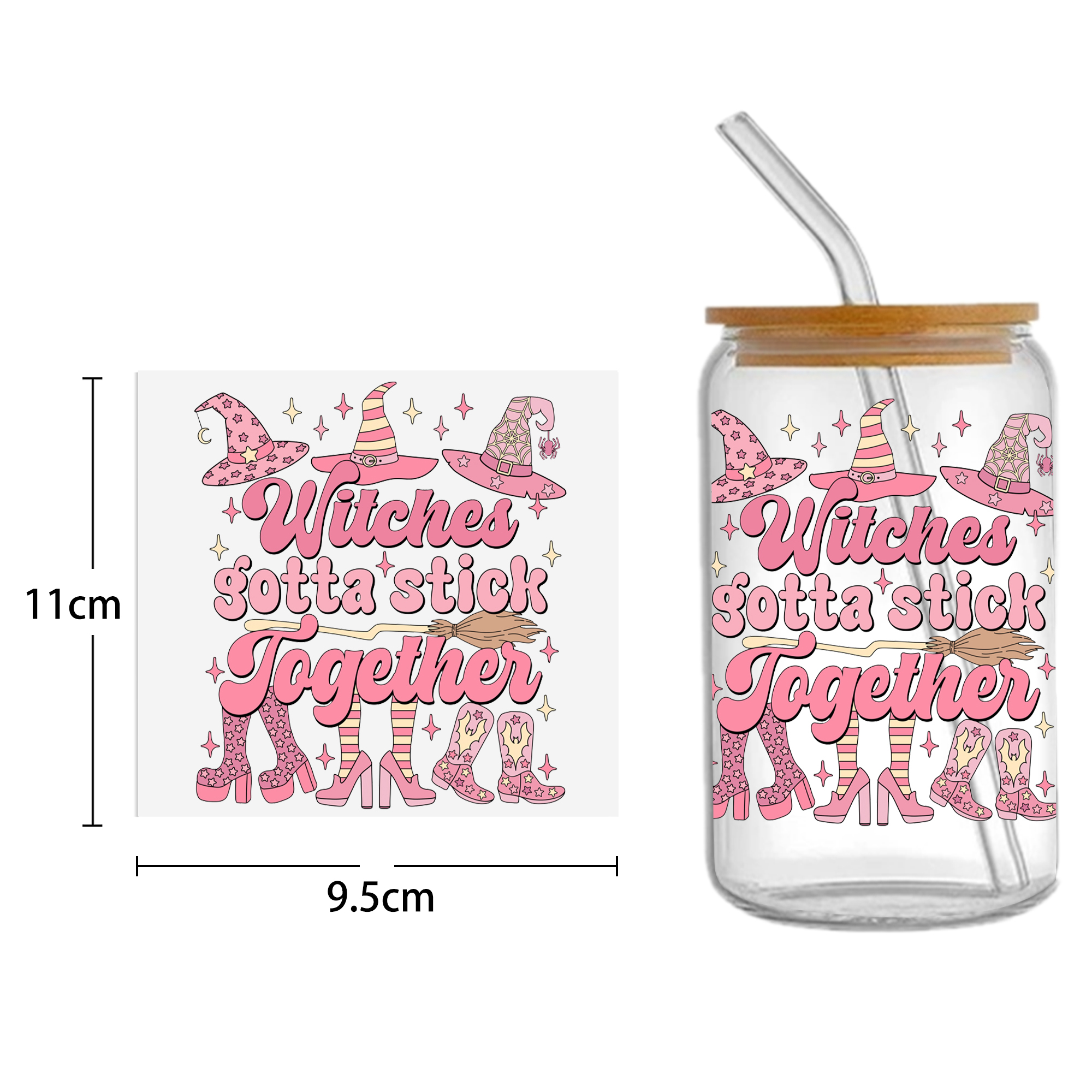 Pink Series 16oz Tumbler Template DTF Sticker Cup Cool Personalize UV Wrap Transfer Sticker Custom Label DIY Waterproof - Image 5