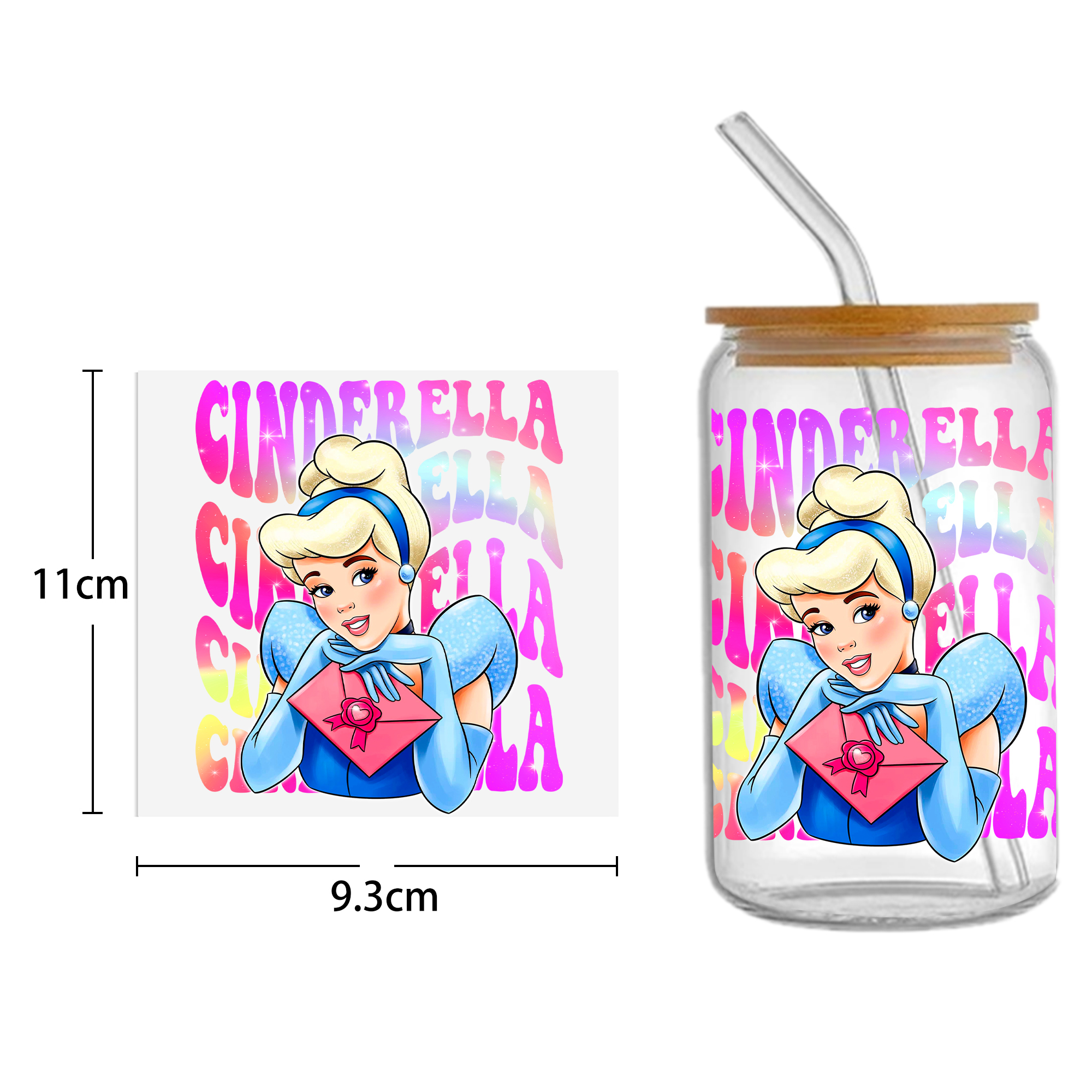 Disney Princess Villains DTF Sticker Cups Cool Personalize UV Wrap Transfer Sticker Custom Labels DIY Waterproof - Image 5