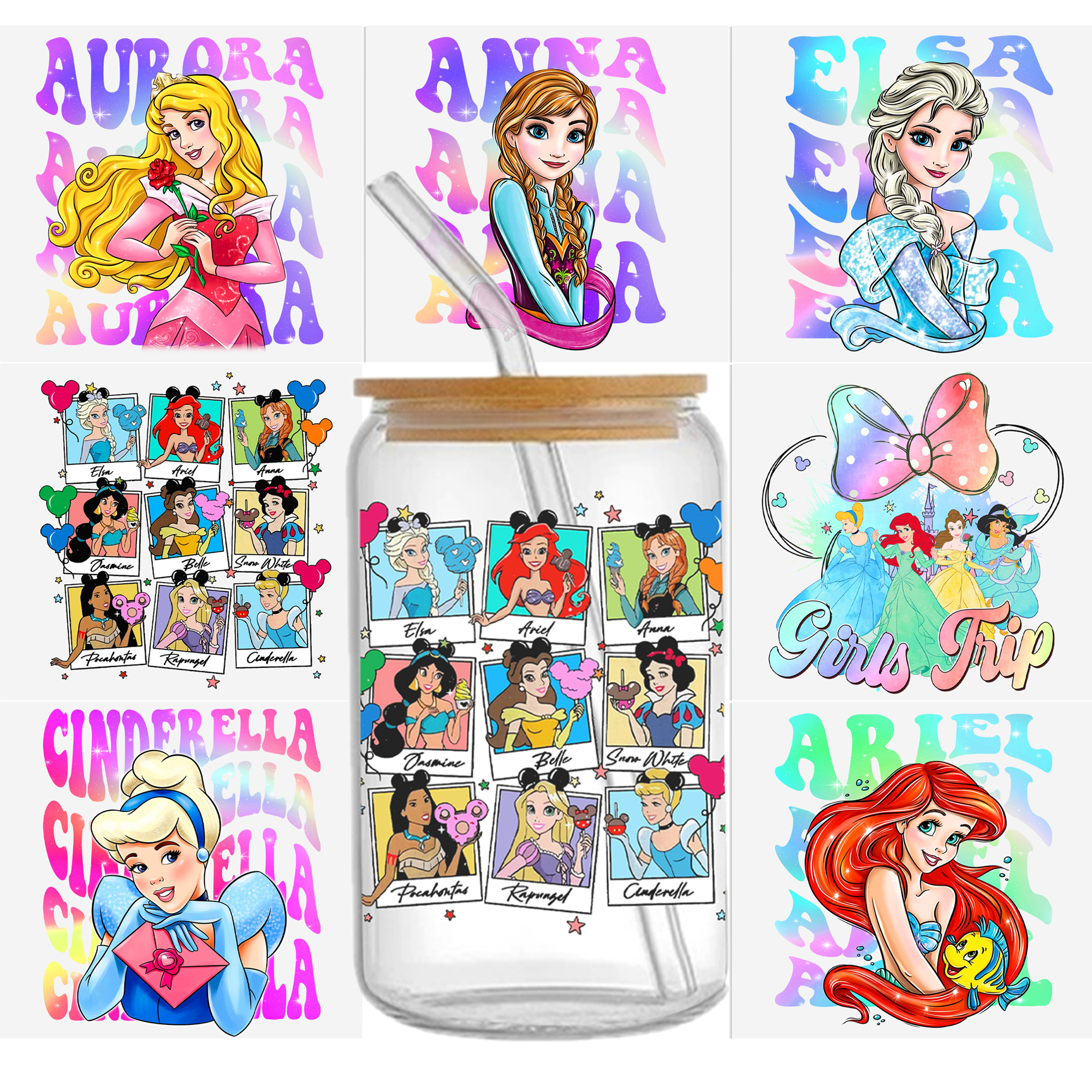 Disney Princess Villains DTF Sticker Cups Cool Personalize UV Wrap Transfer Sticker Custom Labels DIY Waterproof - Image 13