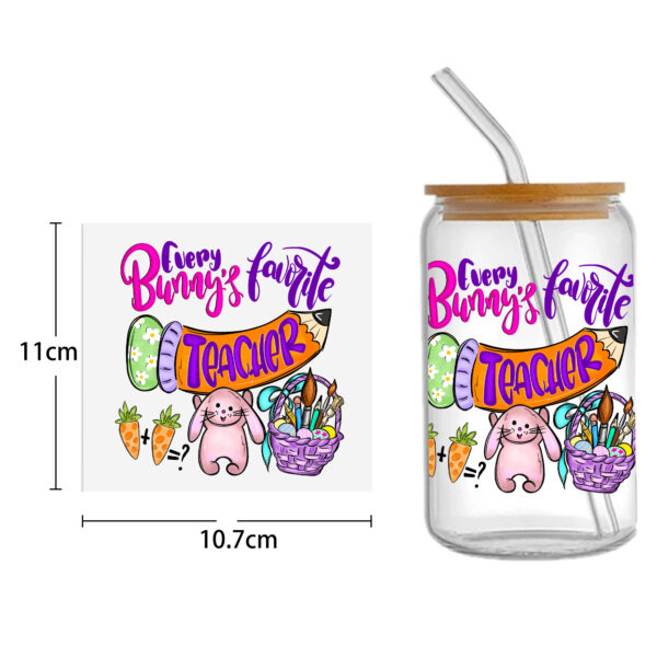 Easter Bunny Carrot UV DTF Sticker For 16oz Cups Wrap Transfer Sticker Custom Labels DIY Logo Waterproof - Image 7