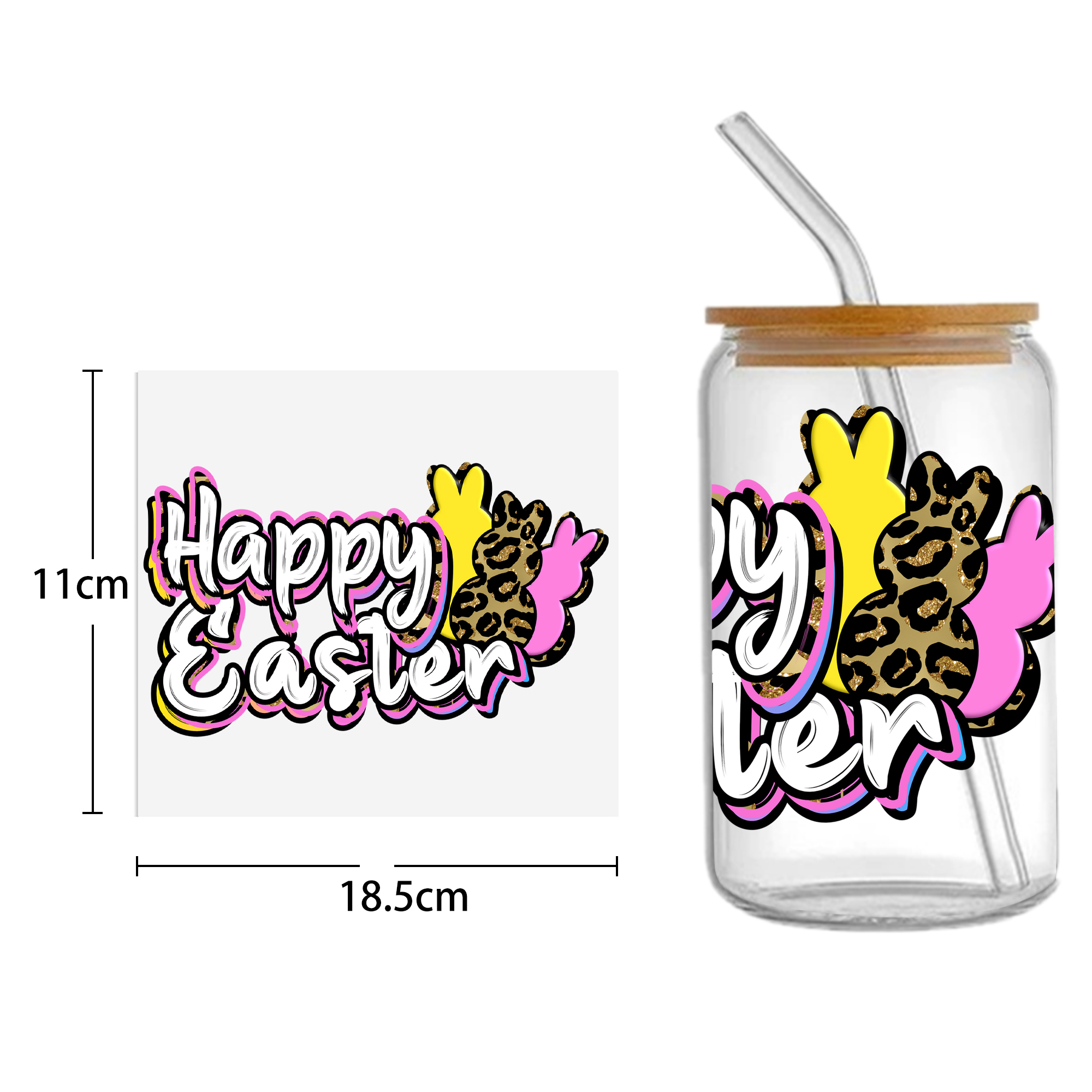 Easter Bunny Carrot UV DTF Sticker For 16oz Cups Wrap Transfer Sticker Custom Labels DIY Logo Waterproof - Image 8
