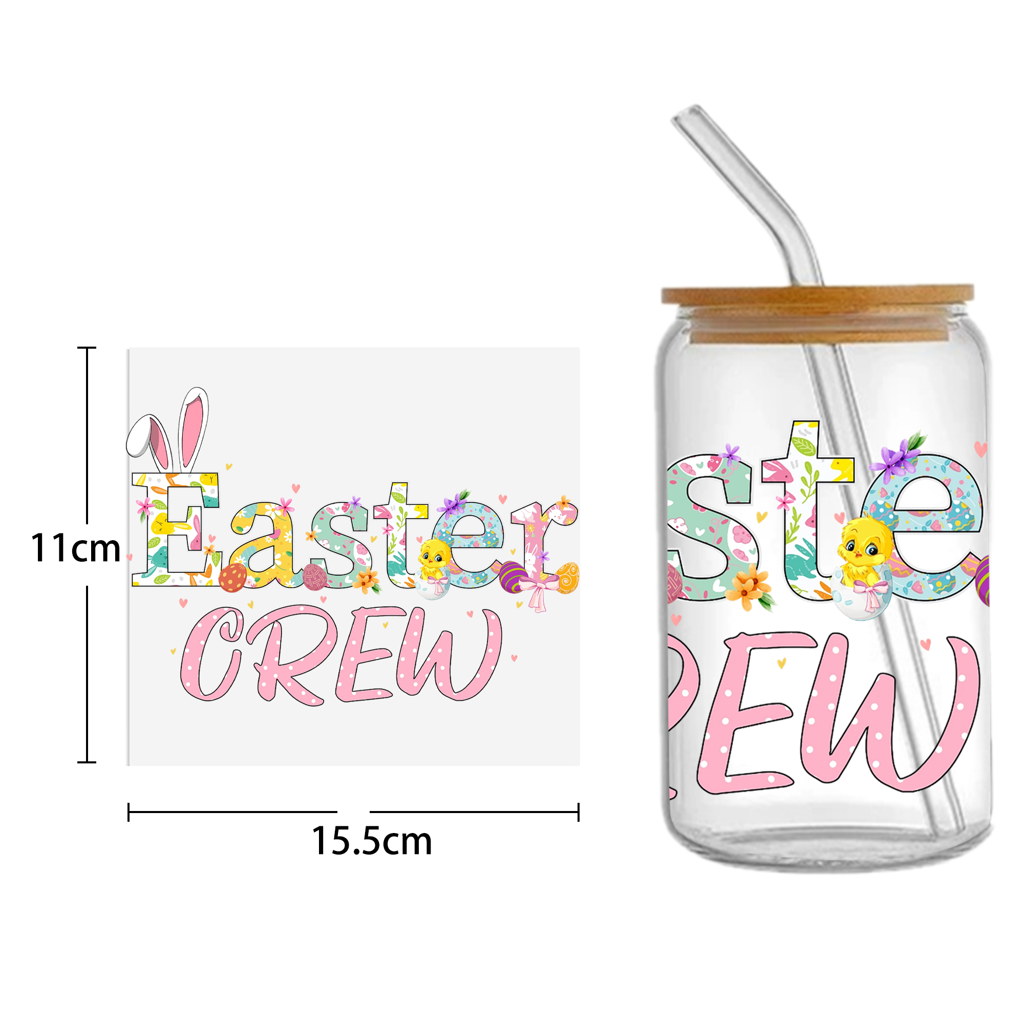 Easter Bunny Carrot UV DTF Sticker For 16oz Cups Wrap Transfer Sticker Custom Labels DIY Logo Waterproof - Image 9