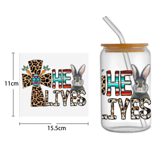 Easter Bunny Carrot UV DTF Sticker For 16oz Cups Wrap Transfer Sticker Custom Labels DIY Logo Waterproof - Image 11