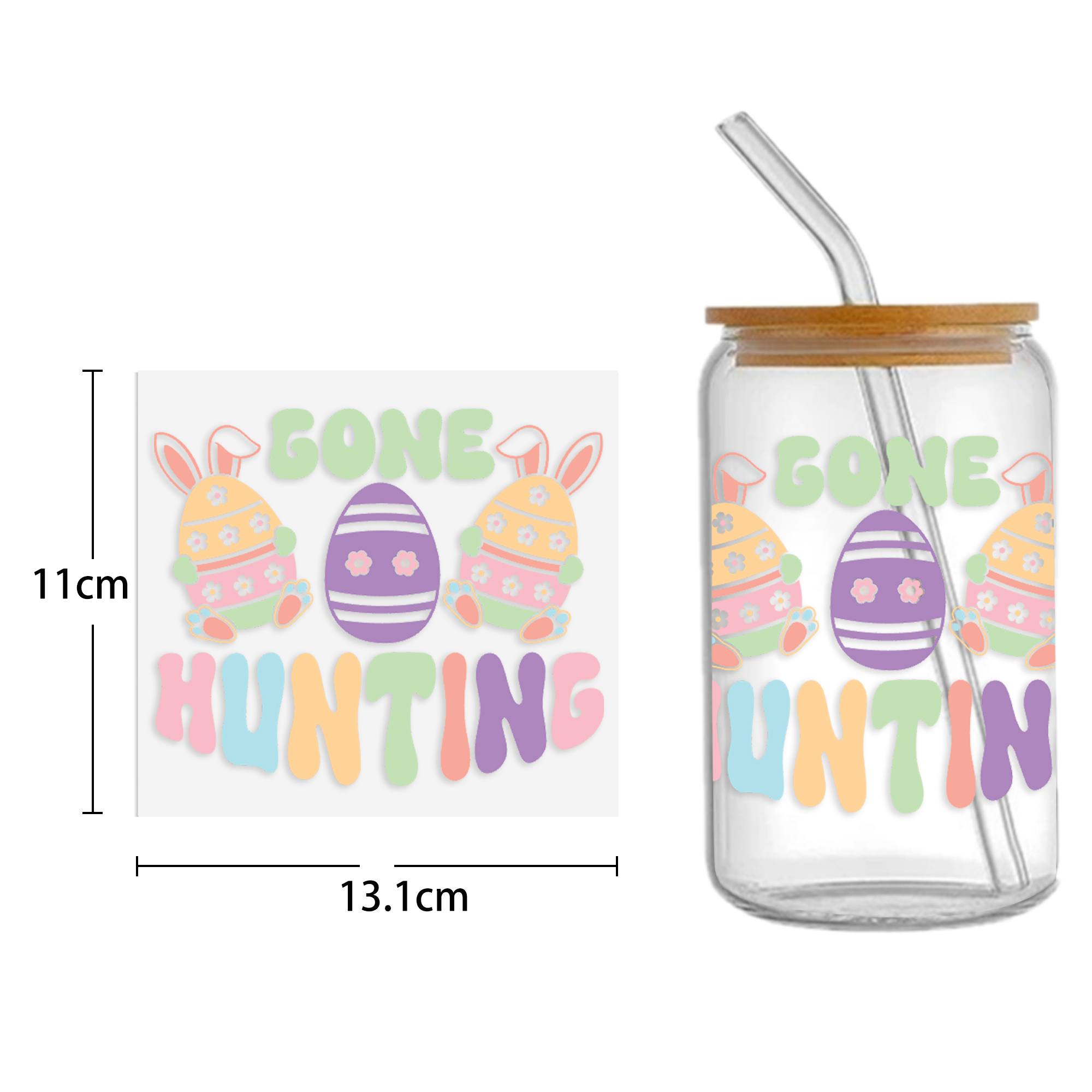 Easter Bunny Carrot UV DTF Sticker For 16oz Cups Wrap Transfer Sticker Custom Labels DIY Logo Waterproof - Image 16