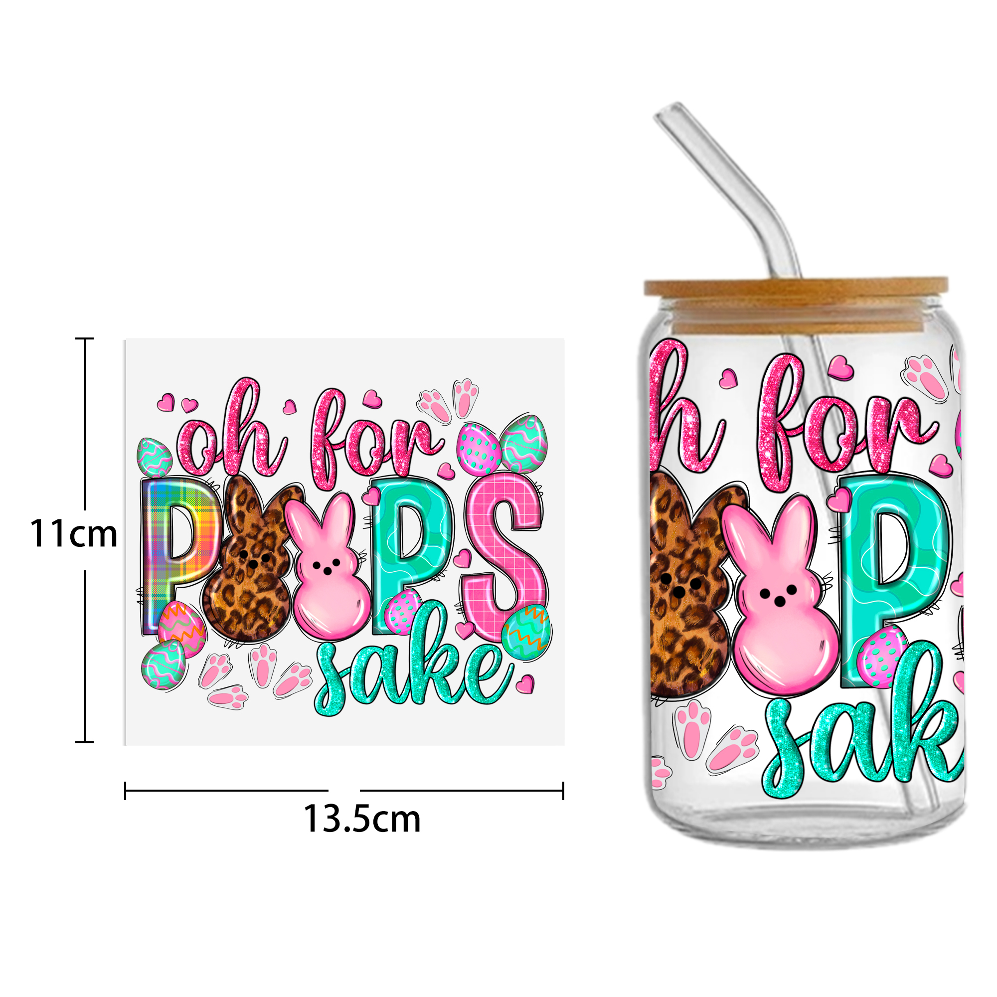 Easter Bunny Carrot UV DTF Sticker For 16oz Cups Wrap Transfer Sticker Custom Labels DIY Logo Waterproof - Image 18
