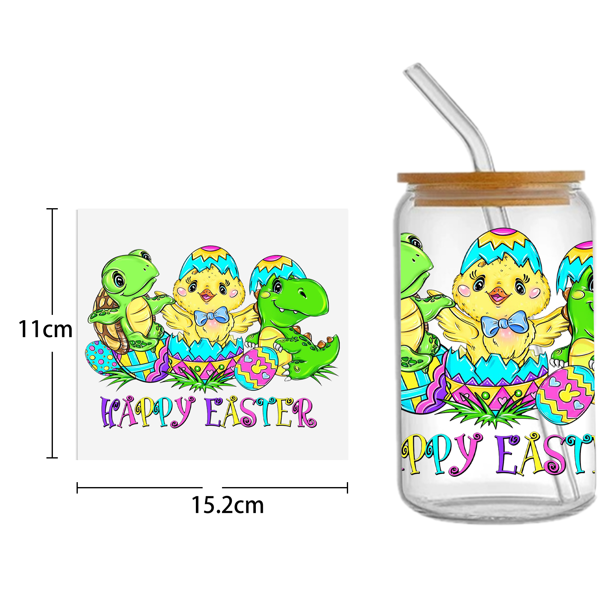 Easter Bunny Carrot UV DTF Sticker For 16oz Cups Wrap Transfer Sticker Custom Labels DIY Logo Waterproof - Image 22