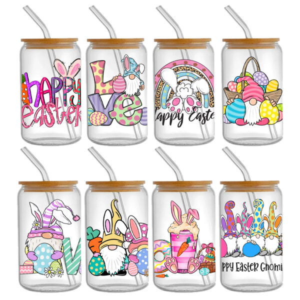 Easter Bunny Carrot UV DTF Sticker For 16oz Cups Wrap Transfer Sticker Custom Labels DIY Logo Waterproof - Image 23