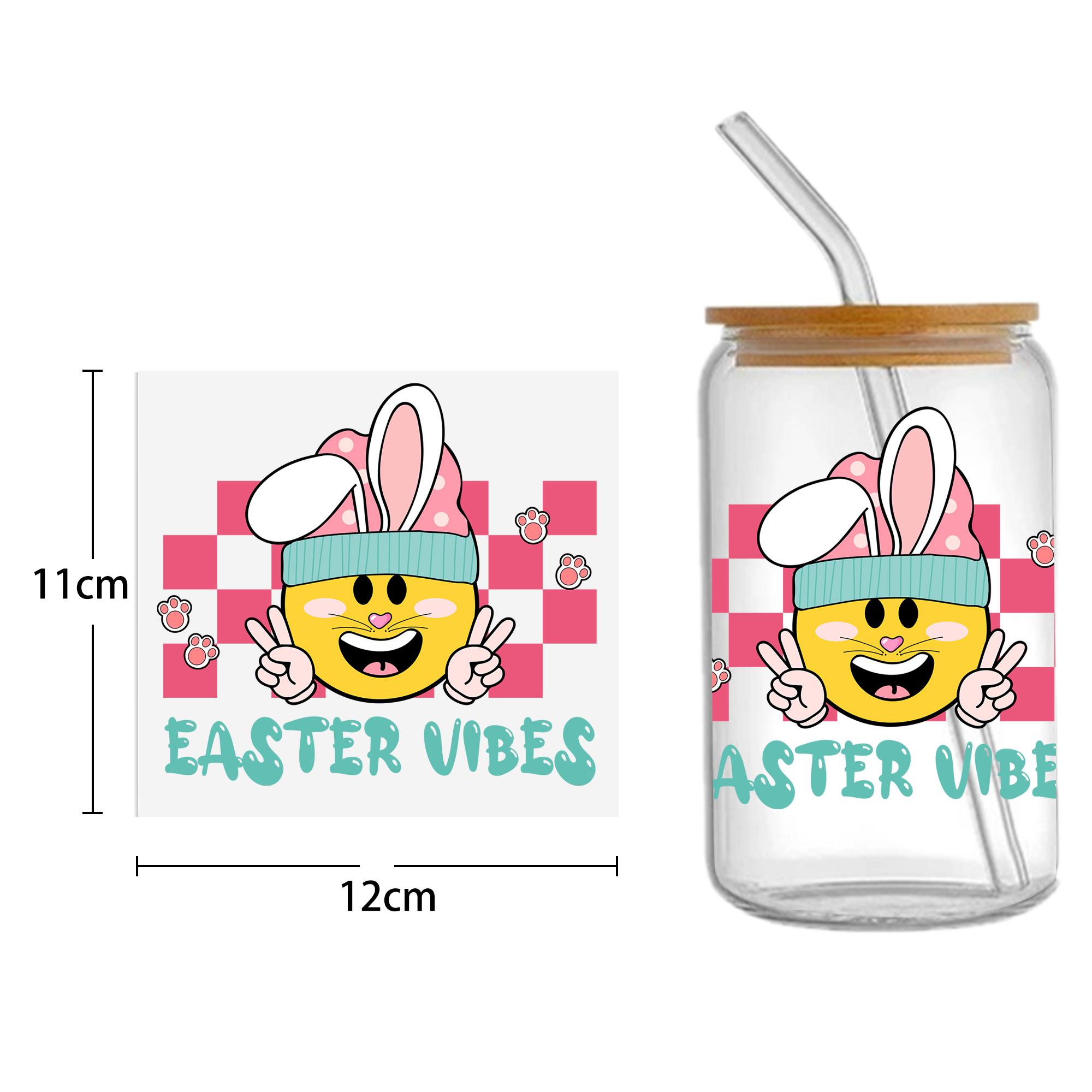 Easter Bunny Carrot UV DTF Sticker For 16oz Cups Wrap Transfer Sticker Custom Labels DIY Logo Waterproof - Image 26