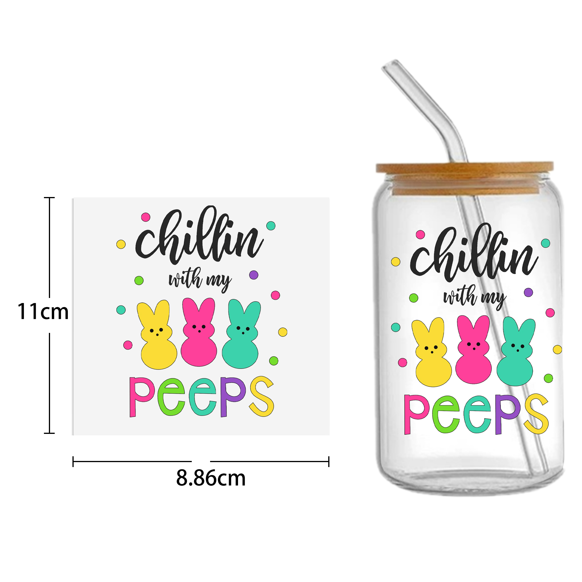 Easter Bunny Carrot UV DTF Sticker For 16oz Cups Wrap Transfer Sticker Custom Labels DIY Logo Waterproof - Image 31
