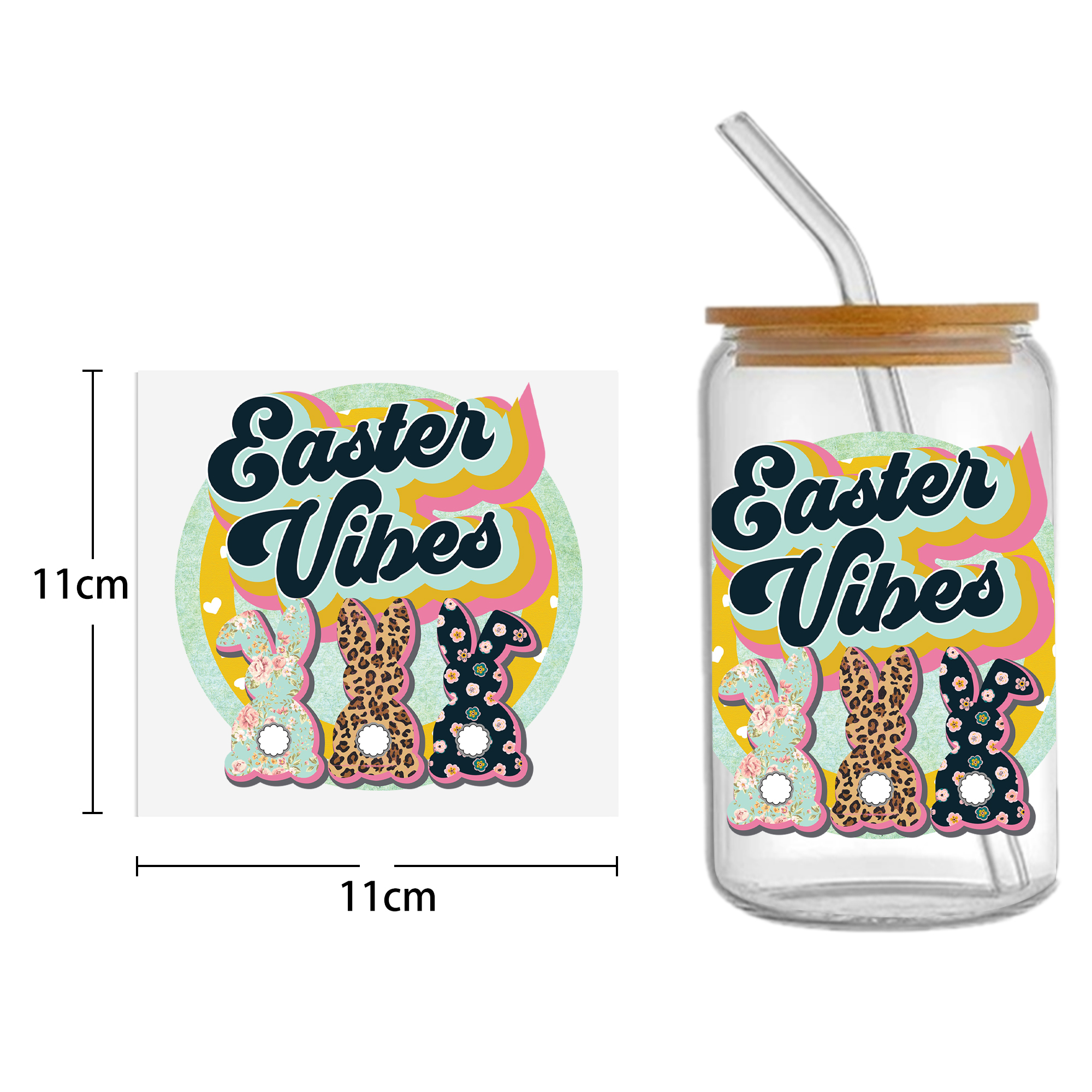 Easter Bunny Carrot UV DTF Sticker For 16oz Cups Wrap Transfer Sticker Custom Labels DIY Logo Waterproof - Image 32