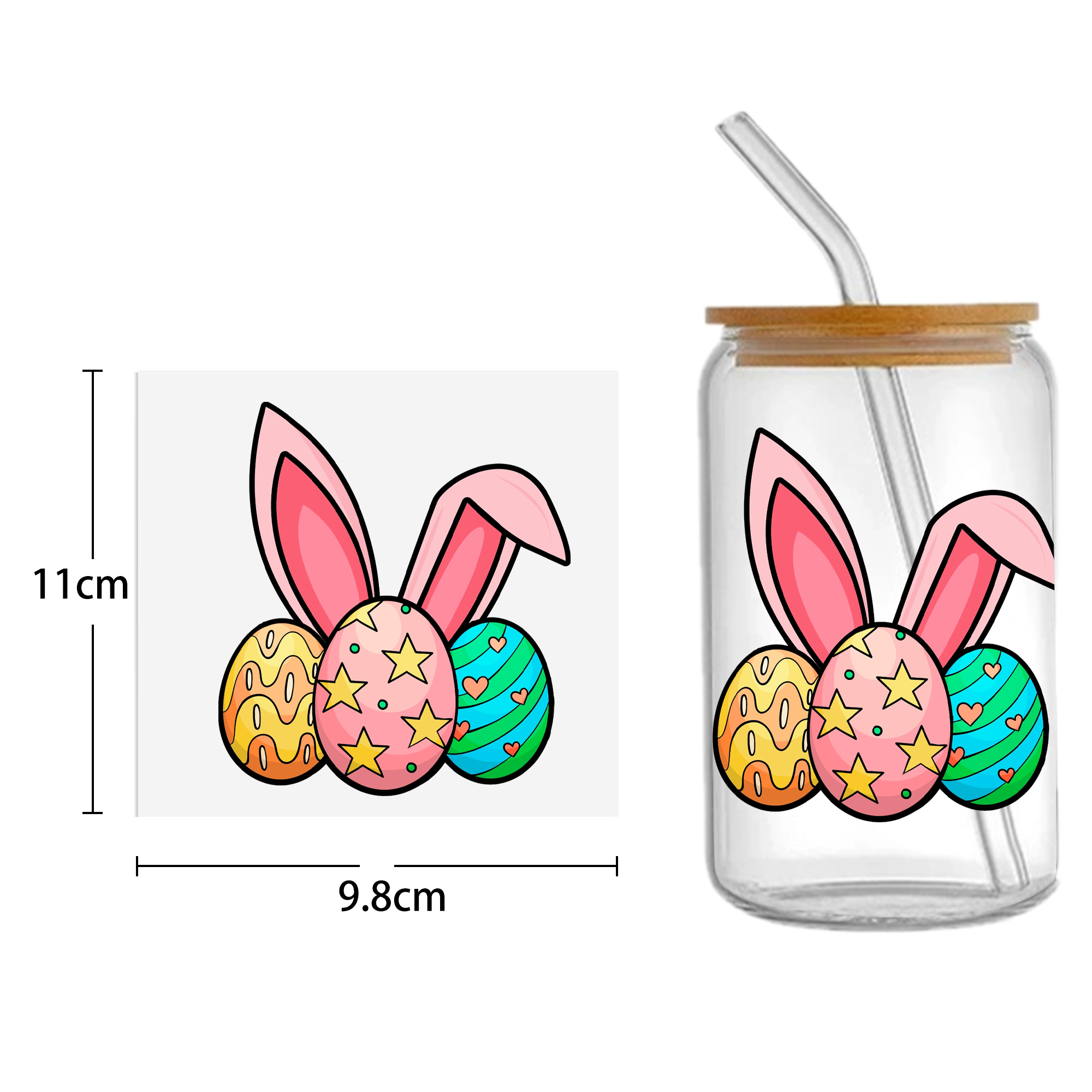 Easter Bunny Carrot UV DTF Sticker For 16oz Cups Wrap Transfer Sticker Custom Labels DIY Logo Waterproof - Image 33