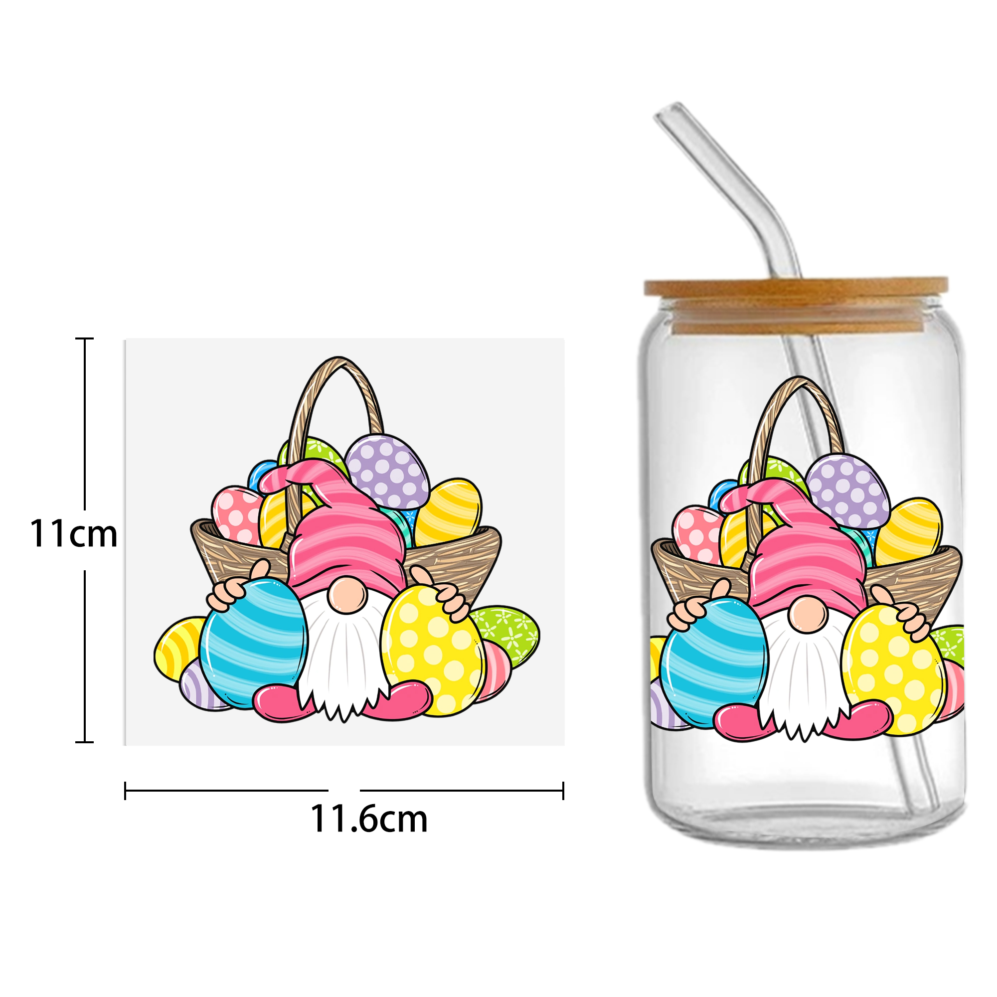 Easter Bunny Carrot UV DTF Sticker For 16oz Cups Wrap Transfer Sticker Custom Labels DIY Logo Waterproof - Image 34