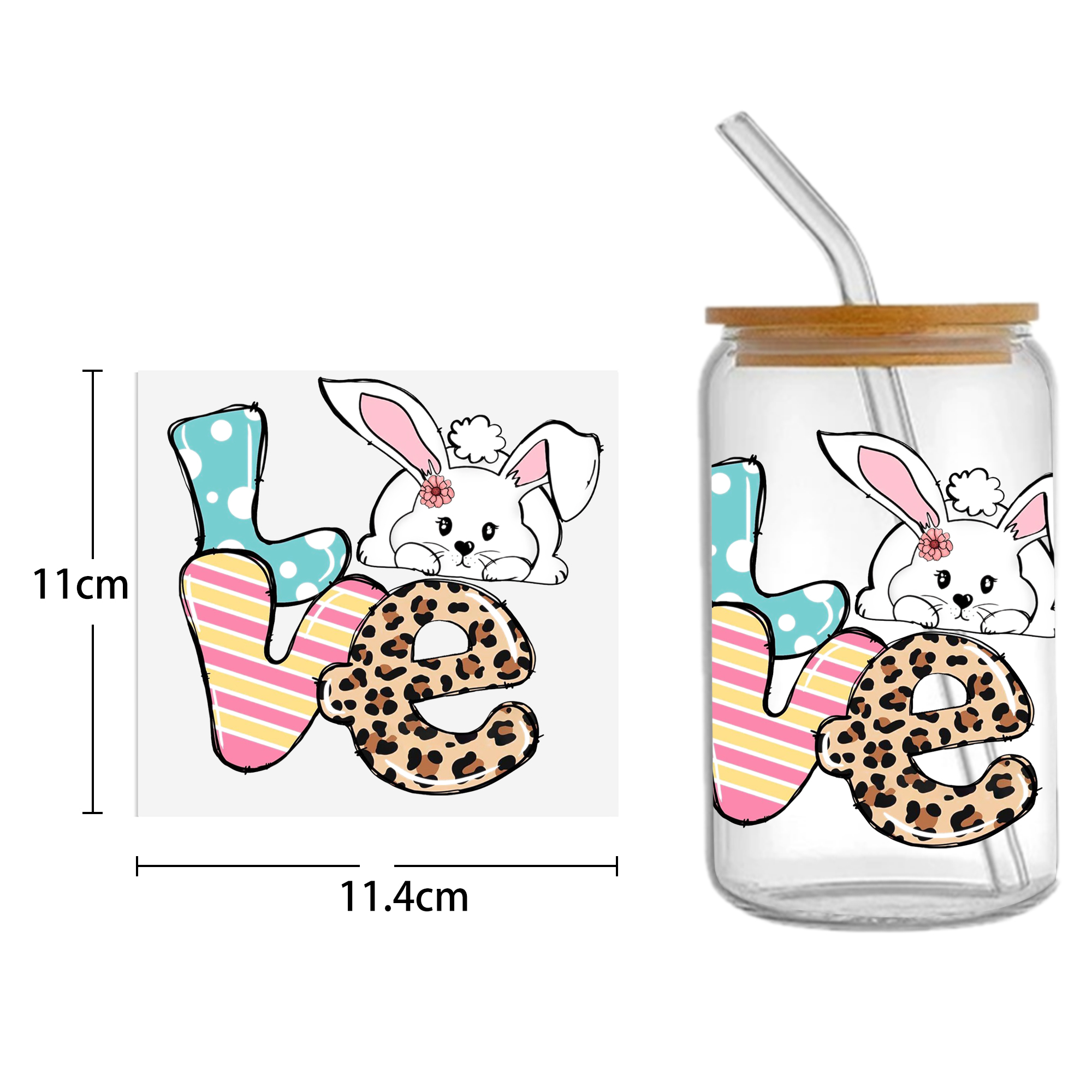 Easter Bunny Carrot UV DTF Sticker For 16oz Cups Wrap Transfer Sticker Custom Labels DIY Logo Waterproof - Image 35