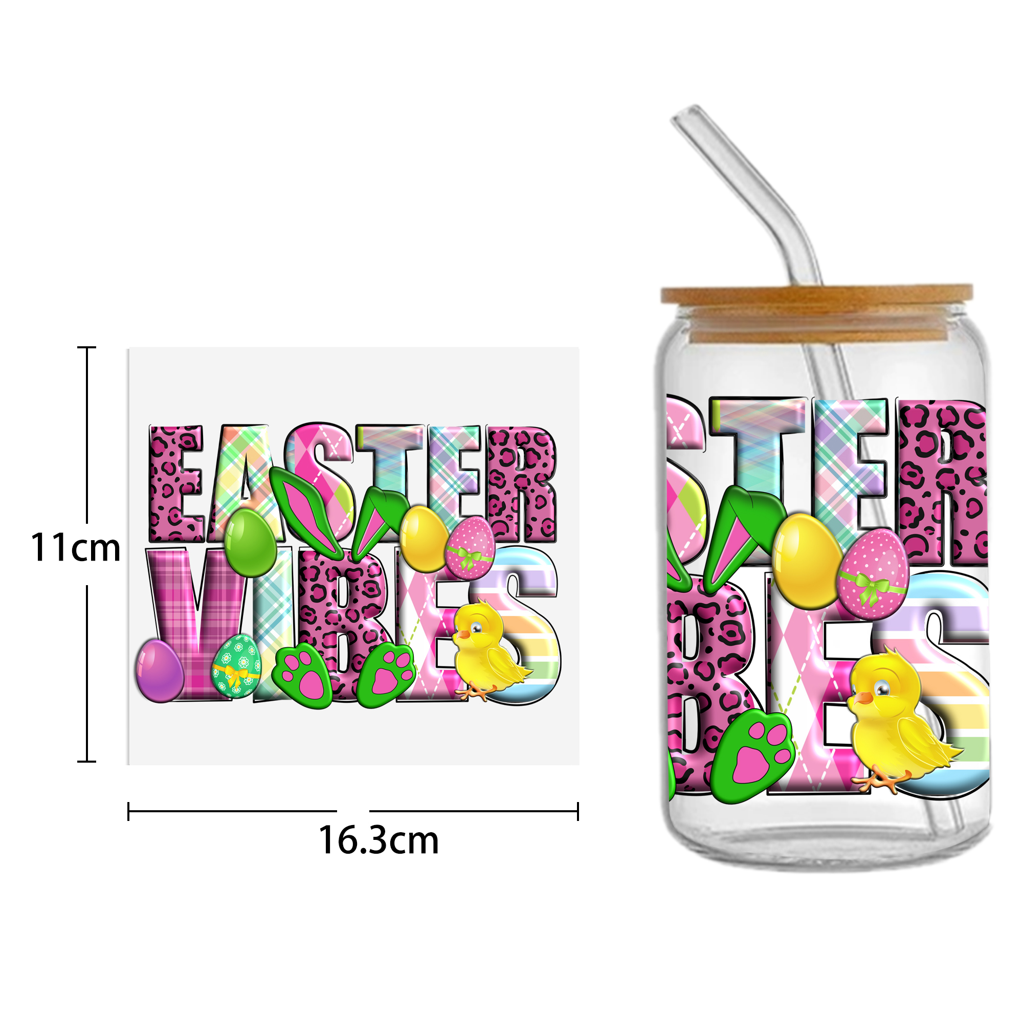 Easter Bunny Carrot UV DTF Sticker For 16oz Cups Wrap Transfer Sticker Custom Labels DIY Logo Waterproof - Image 37