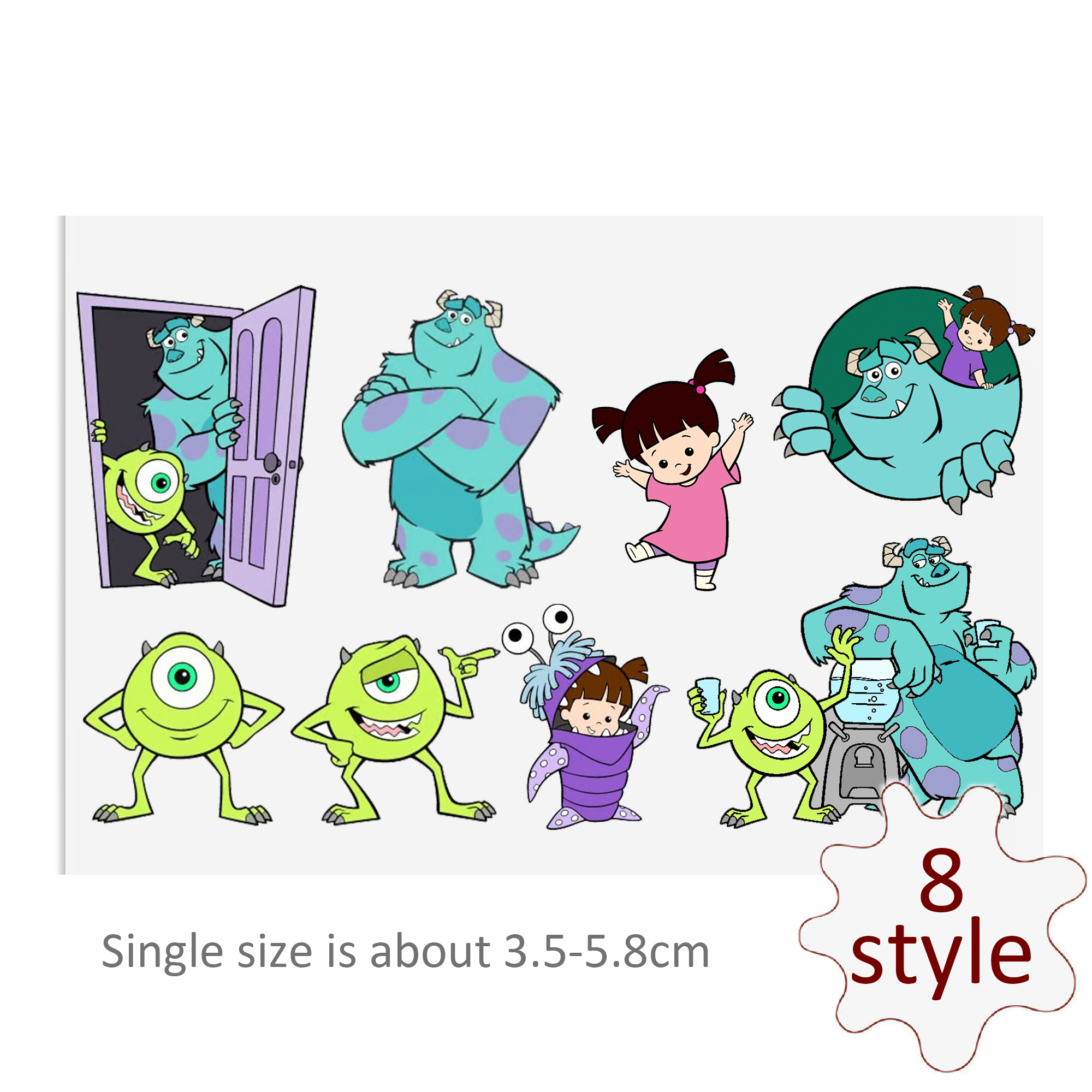 Disney Monsters Universe UV DTF Stickers For Glass Cup Decoration Laptop Motorcycle Car Waterproof Printing Sticker For Girl Kids - Image 3