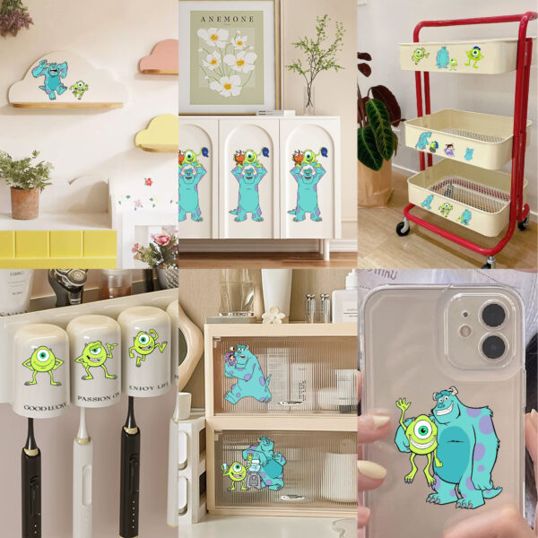 Disney Monsters Universe UV DTF Stickers For Glass Cup Decoration Laptop Motorcycle Car Waterproof Printing Sticker For Girl Kids - Image 6