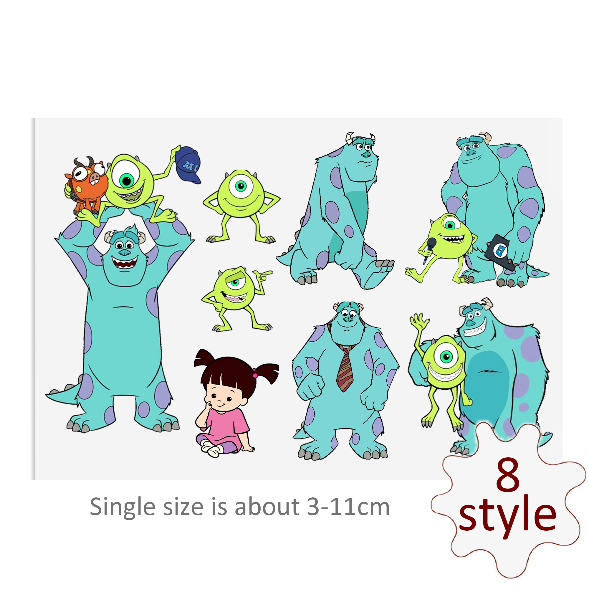 Disney Monsters Universe UV DTF Stickers For Glass Cup Decoration Laptop Motorcycle Car Waterproof Printing Sticker For Girl Kids - Image 10
