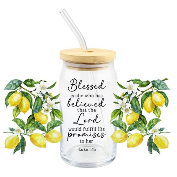 UV DTF Bible Verses God Jesus Christ Transfer 16oz Glass Mug Cup High Quality Waterproof Sticker - Image 14