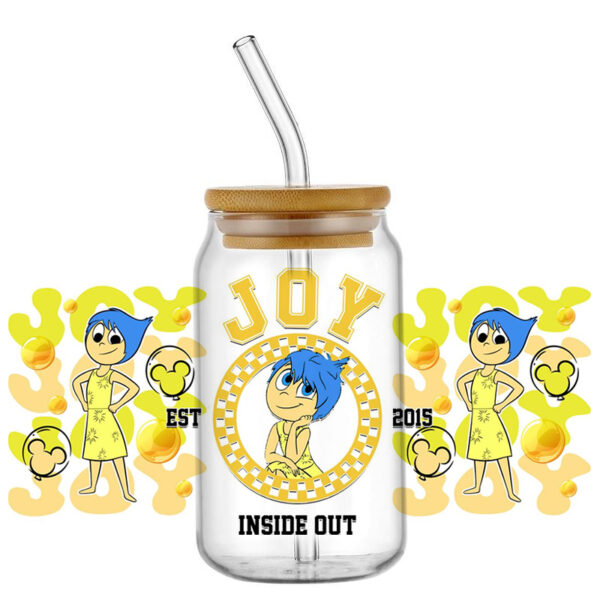 Miniso 3D Cartoon Waterproof Transfer Sticker Inside Out Decal UV DTF Cup Wrap for 16oz Cool Glasses DIY Mug Washable Sticker - Image 8