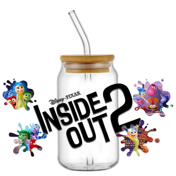 Miniso 3D Cartoon Waterproof Transfer Sticker Inside Out Decal UV DTF Cup Wrap for 16oz Cool Glasses DIY Mug Washable Sticker - Image 16