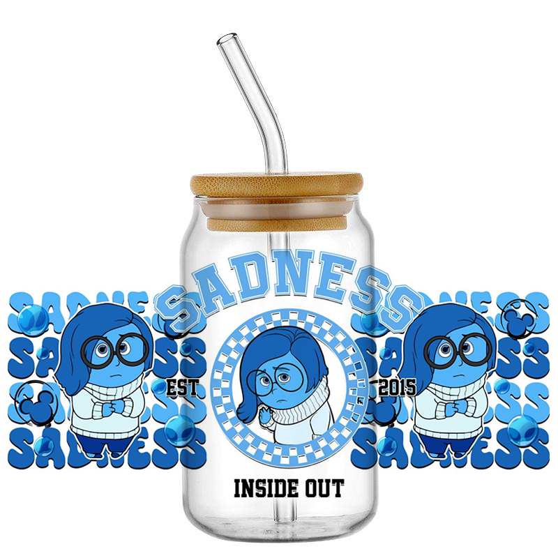 Miniso 3D Cartoon Waterproof Transfer Sticker Inside Out Decal UV DTF Cup Wrap for 16oz Cool Glasses DIY Mug Washable Sticker - Image 28
