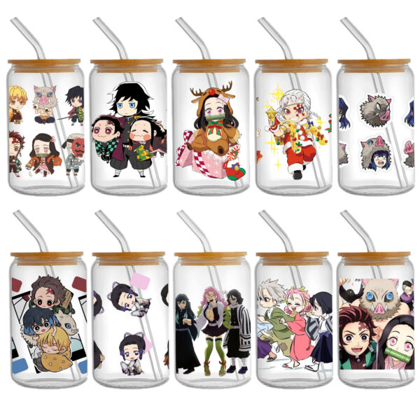 Anime16oz DTF Sticker For Cups Cool Personalize UV Wrap Transfer Sticker Custom Labels DIY Logo Waterproof - Image 9