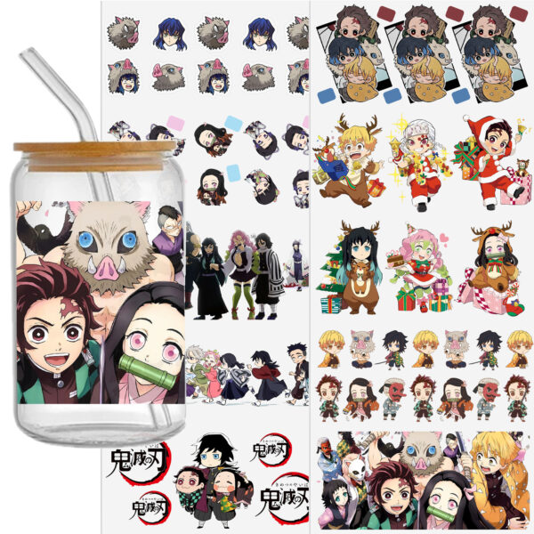 Anime16oz DTF Sticker For Cups Cool Personalize UV Wrap Transfer Sticker Custom Labels DIY Logo Waterproof - Image 10