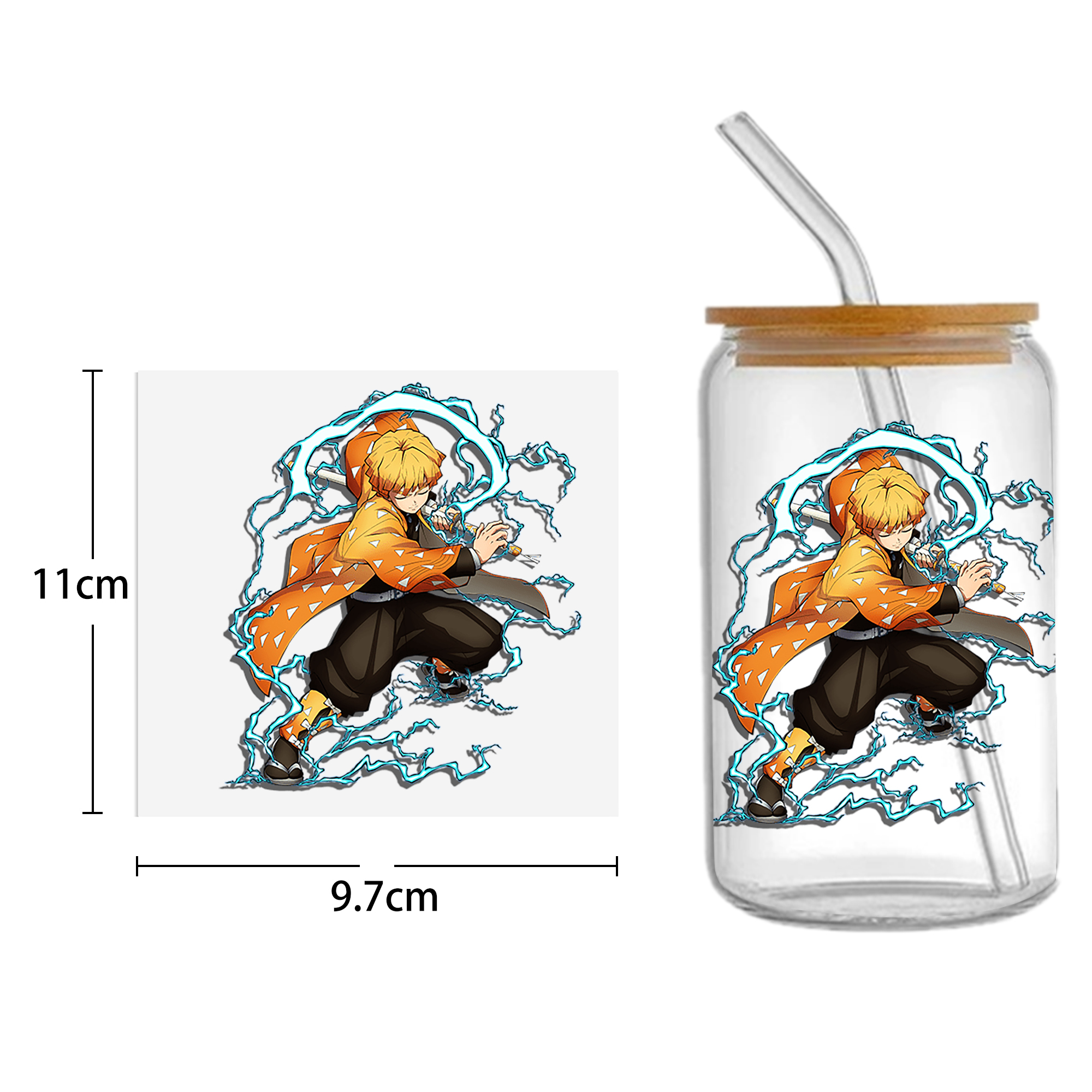 Anime 16oz DTF Sticker For Cups Cool Personalize UV Wrap Transfer Sticker Custom Labels DIY Logo Waterproof - Image 3