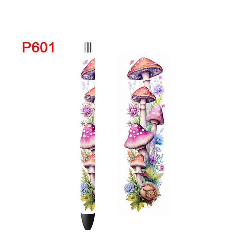 5PCS 4.75x1.5'' Mushrooms Pen Wraps Stickers Boho Flowers Prints UV DTF Vinyl Waterslide Epoxy Pen Wrapper P590 - Image 5