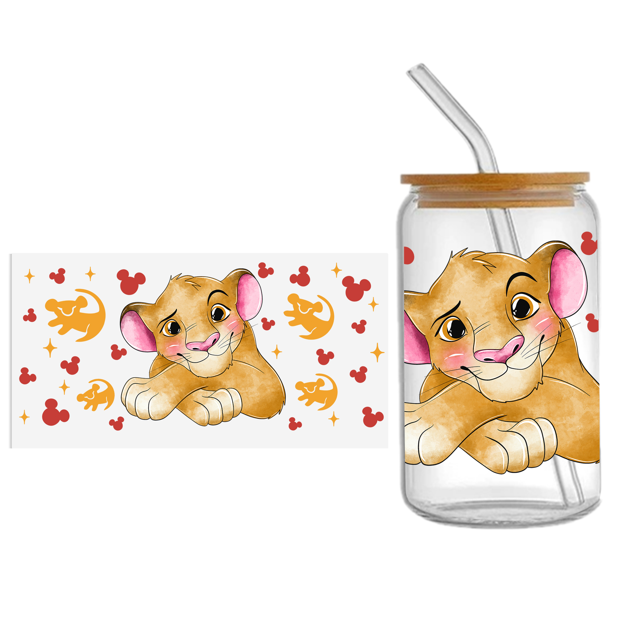 Disney Lion King Toy Story UV DTF Sticker For 16oz Cups Wrap Transfer Sticker Custom Labels DIY Logo Waterproof - Image 13