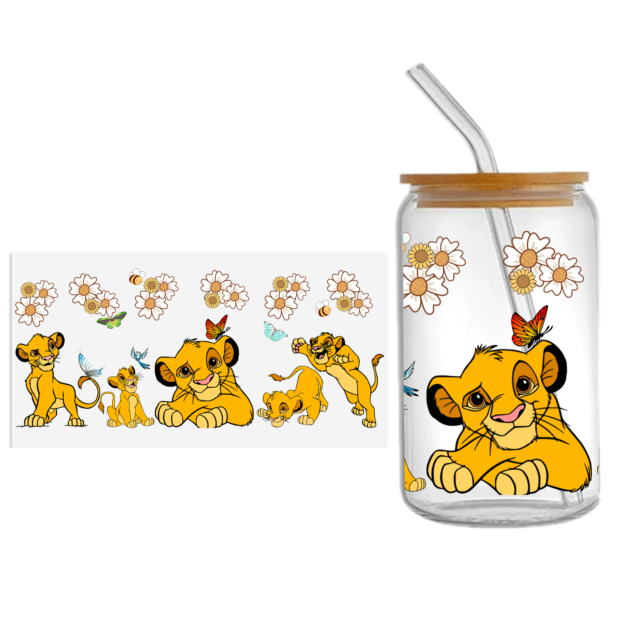 Disney Lion King Toy Story UV DTF Sticker For 16oz Cups Wrap Transfer Sticker Custom Labels DIY Logo Waterproof - Image 14