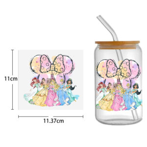 Disney Lilo And Stitch Up UV DTF Sticker For 16oz Cups Wrap Transfer Sticker Custom Labels DIY Logo Waterproof