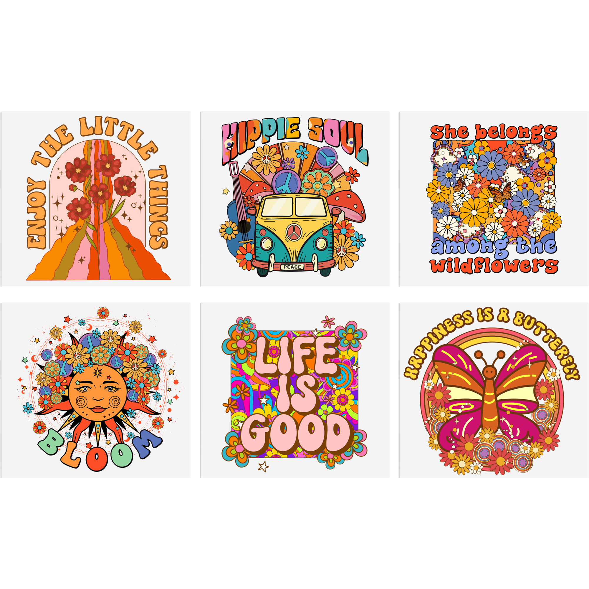 5-6pcs Rainbow Color Heart UV DTF Sticker For 16oz Cups Wrap Transfer Sticker Custom Labels DIY Logo Waterproof - Image 8