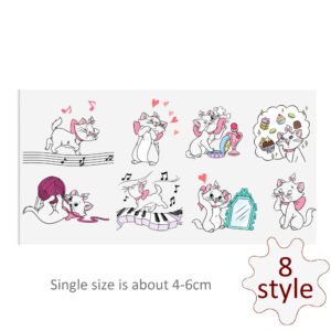 Disney Marie Cat DTF Sticker Cool Personalize UV Wrap Transfer Sticker Custom Labels Cup Liptop DIY Logo Waterproof