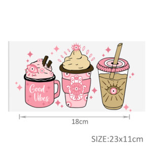 Personalize Cow Drinks Game Plants Police PrintUV DTF Sticker For Cups Wrap Transfer Sticker Custom Labels DIY Logo