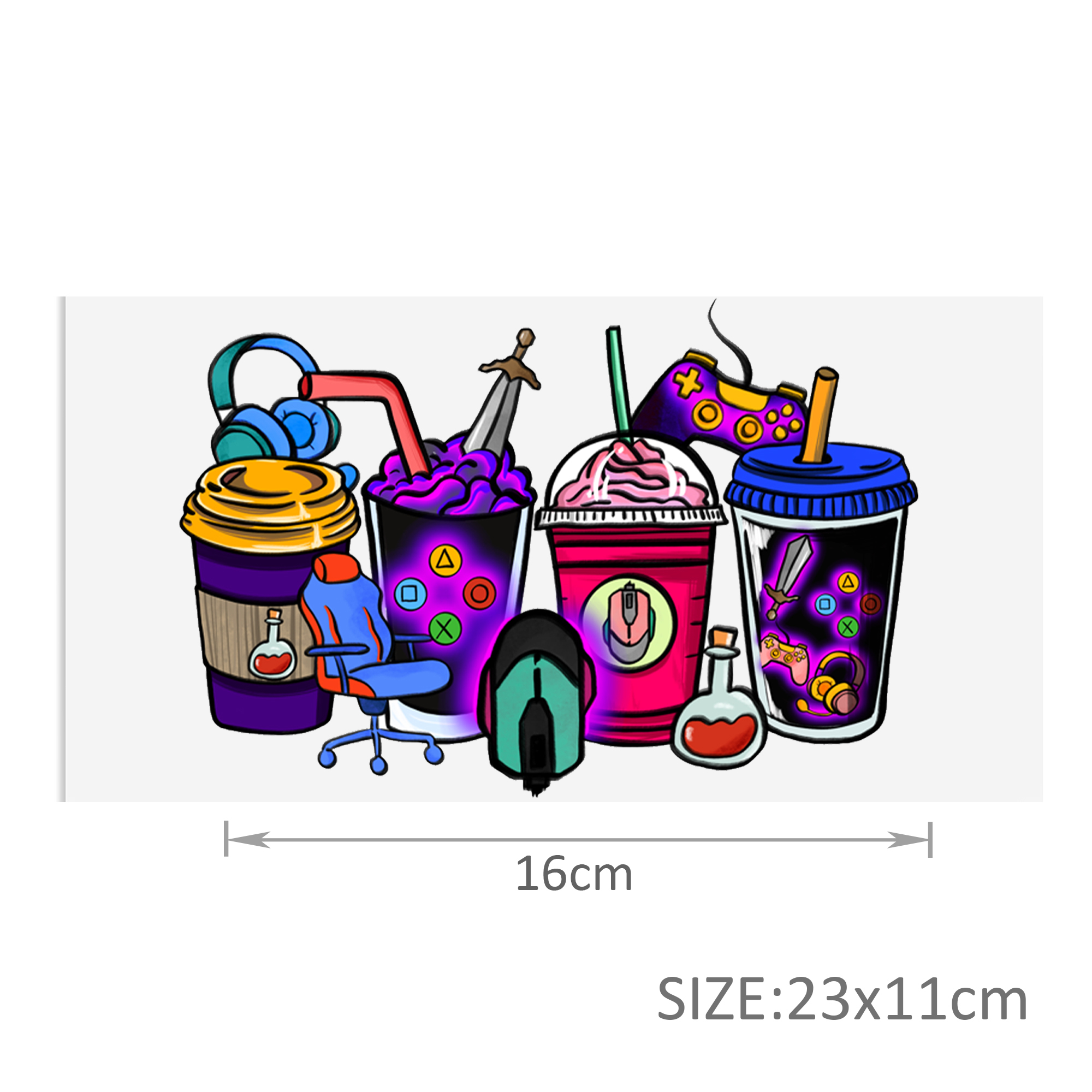 Personalize Cow Drinks Game Plants Police PrintUV DTF Sticker For Cups Wrap Transfer Sticker Custom Labels DIY Logo - Image 3