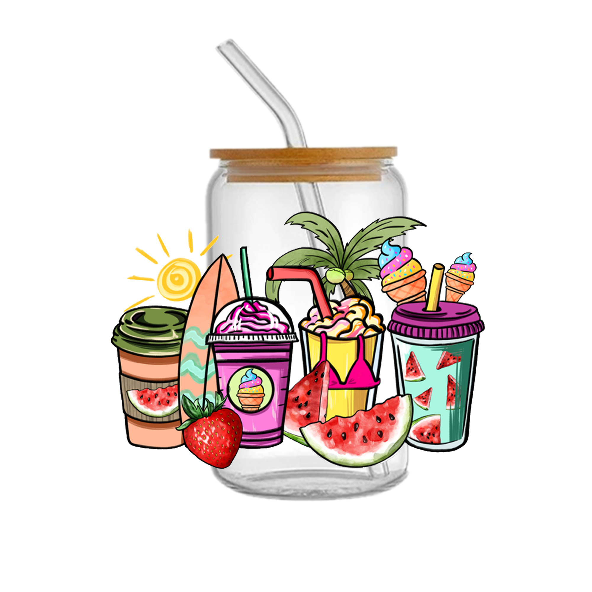 Personalize Cow Drinks Game Plants Police PrintUV DTF Sticker For Cups Wrap Transfer Sticker Custom Labels DIY Logo - Image 6