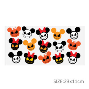 Nightmare Before Christmas DTF Sticker Cups Cool Personalize UV Wrap Transfer Sticker Waterproof Labels DIY