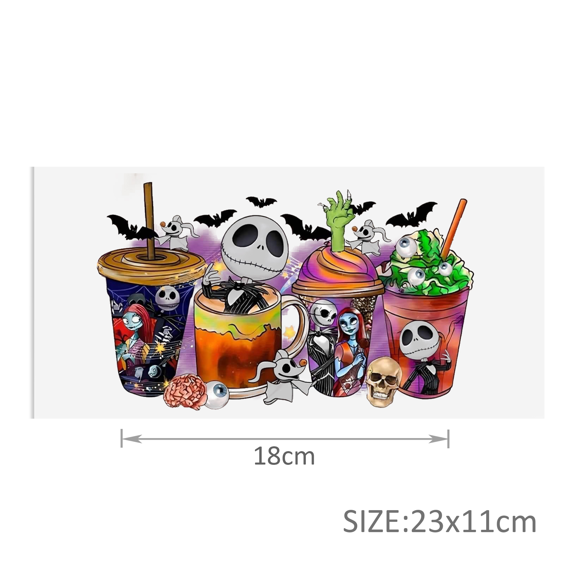 Nightmare Before Christmas DTF Sticker Cups Cool Personalize UV Wrap Transfer Sticker Waterproof Labels DIY - Image 10