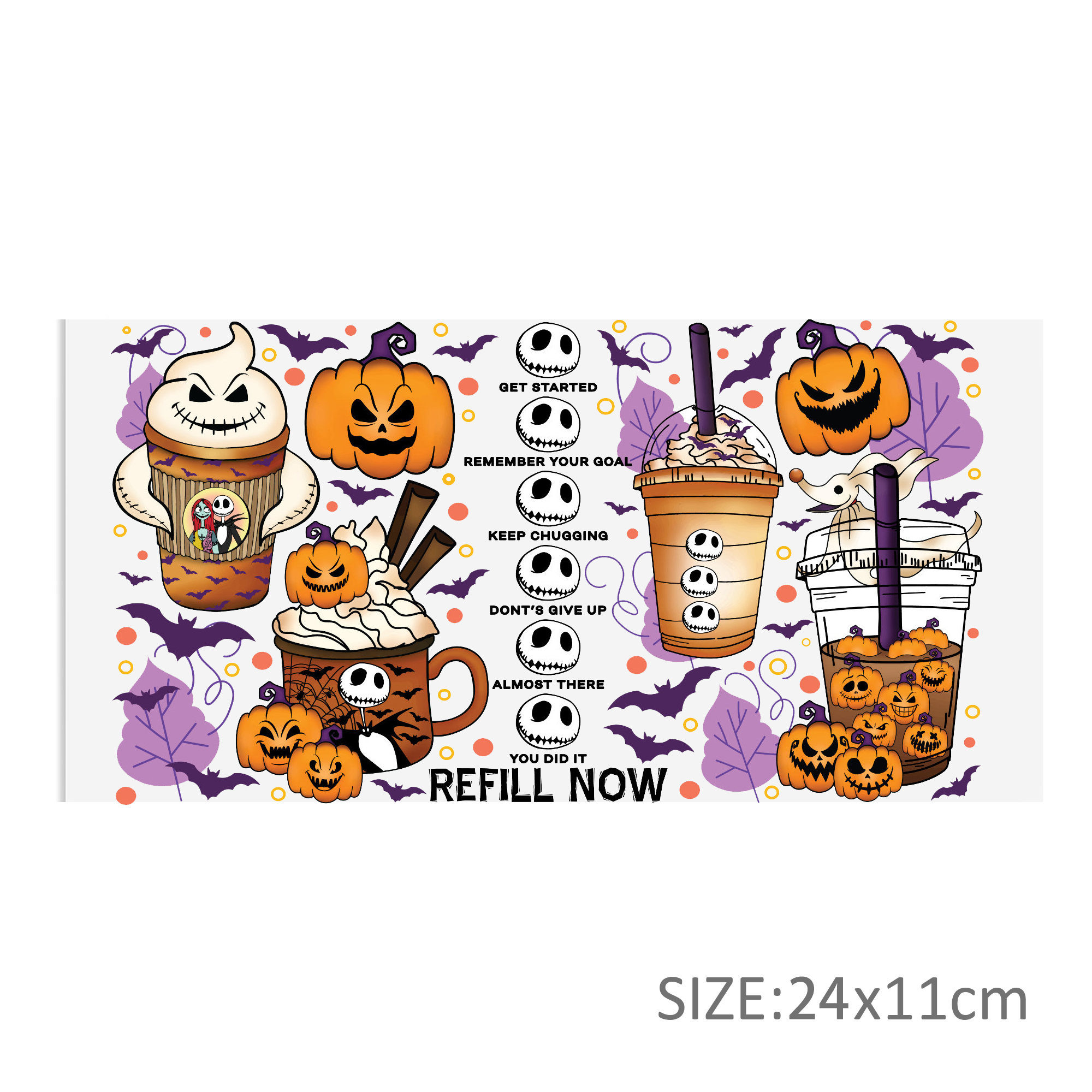 Nightmare Before Christmas DTF Sticker Cups Cool Personalize UV Wrap Transfer Sticker Waterproof Labels DIY - Image 17